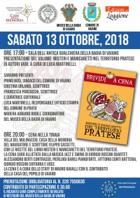 Presentazione Misteri e manicaretti del territorio pratese